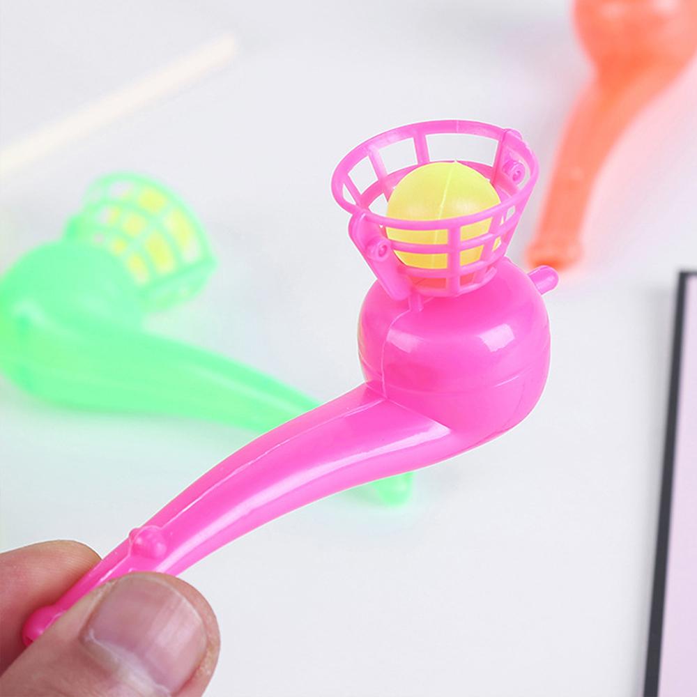 5/10/20Pcs Ball Blowing Pipe Random Color Floating Blow Suspended Ball Game Toy for Kids Birthday Party Baby Shower Gifts