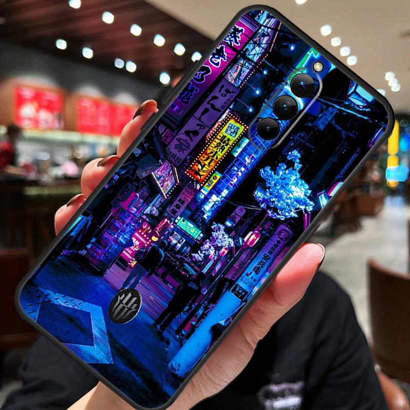 Japanese Night City Aesthetic Phone Case For ZTE Nubia Red Magic 9 Pro 8 8S Pro Plus 6 7 6S 7S Pro 6R 5S 5G Back Cover