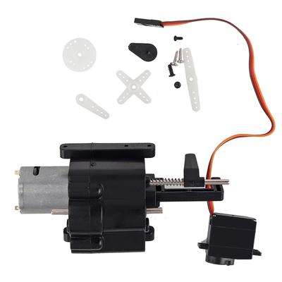 Caja de cambios de velocidad con motor y servo para WPL B14 B16 B24 B36 C24 C14 2.4G RC Crawler Military