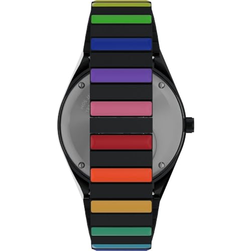 TIMEX Watch TW2V65900 Unisex Timex Q Rainbow Black [Parallel Import]