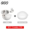 QCY Crossky C50 Open Ear Wireless Earbuds Bluetooth 6.0 Comfort Clip On Sports Earphone 4 Mic AI Clear Call Bass Boost Headphone 4