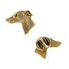 Whippet - Dog Brooch In Decorative Box, Elegant Gold-plated Pin, Brand Jacket Pin