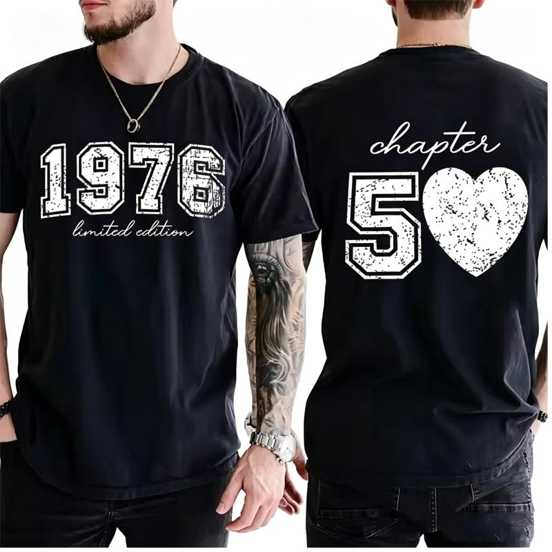 Birthday New Fashion Men s Summer T-Shirts Personalized Limited Edition 1976 Men s T Shirt Clothing Women Tee Shirts Tops XS