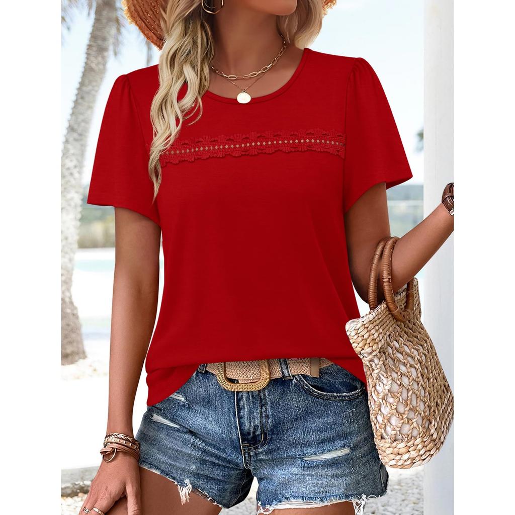 Women's Fashionable Loose,fitting Casual Summer Short,sleeved T,shirt