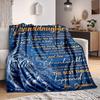 1pc Letter To Granddaughter Pattern Soft & Warm Polyester Knit Blanket, Digital Printed, All-Season Throw for Napping, Traveling, Sofa Yy250906024