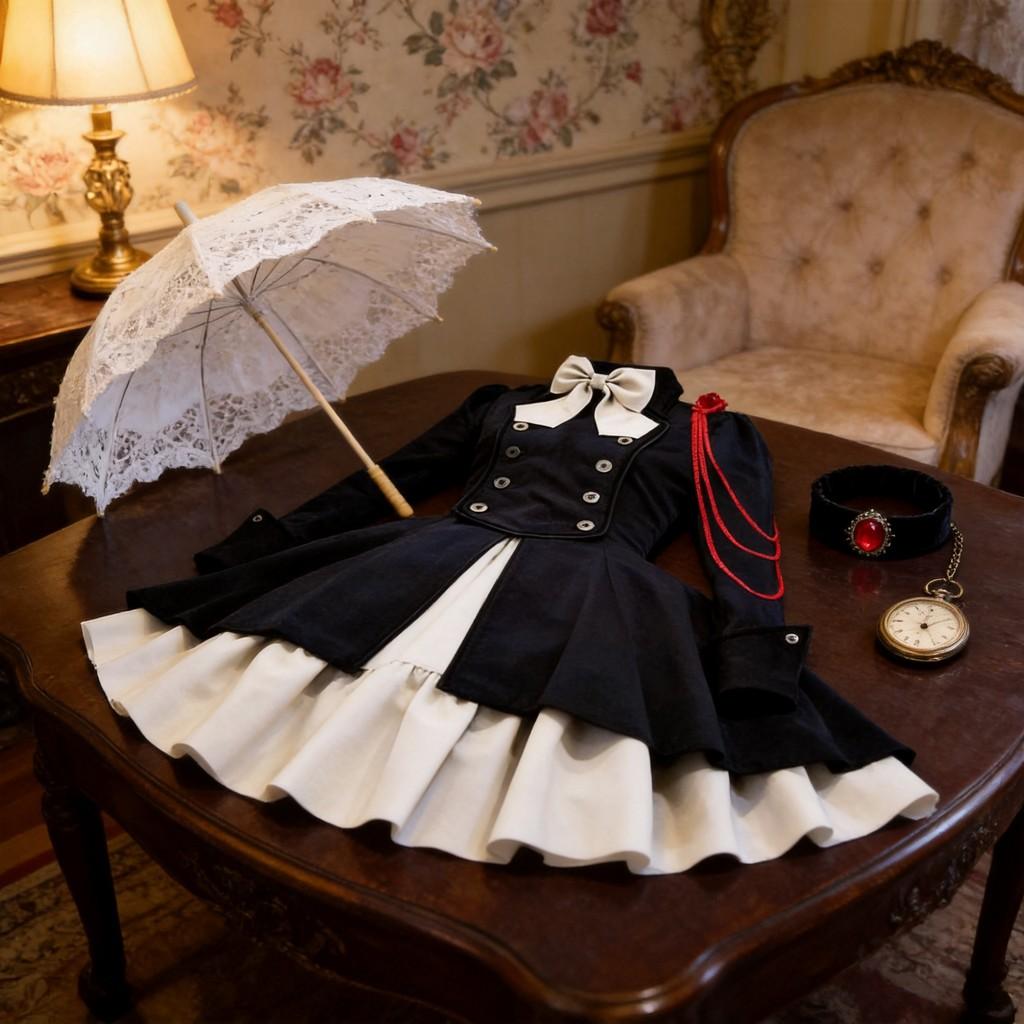 Medieval Renaissance Gothic Dress With Ruffled Collar For Cosplay And Fantasy Role Play
