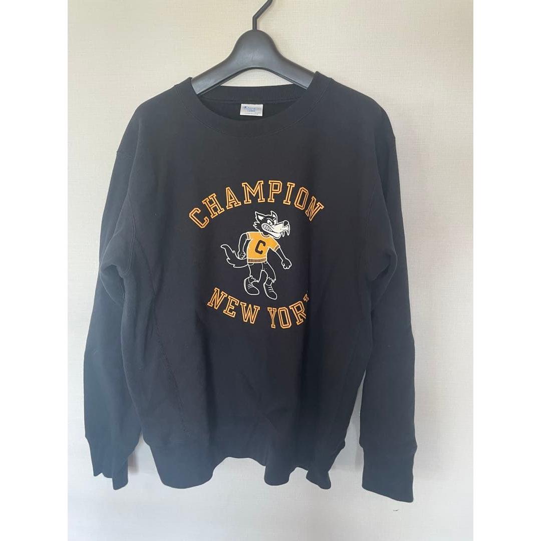 Used Champion Reverse Weave Sweatshirt Black Blue Tag