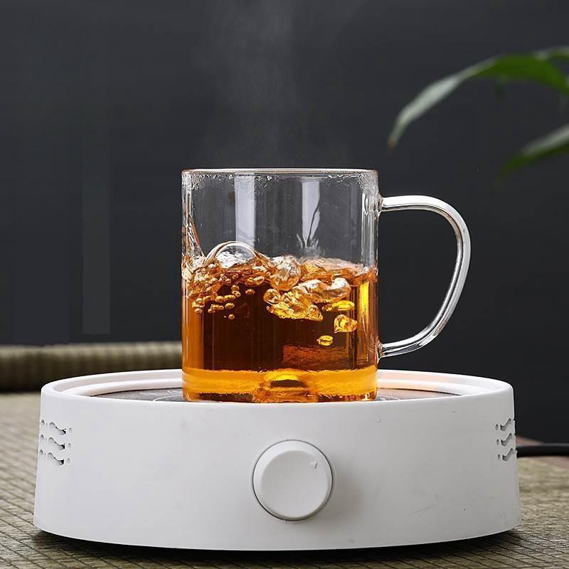 Thickened Heat Resistant Glass Cup Transparent with Cover Filter Flower Tea Cup Office Water Cup Women Tea Water Separation Tea Cup