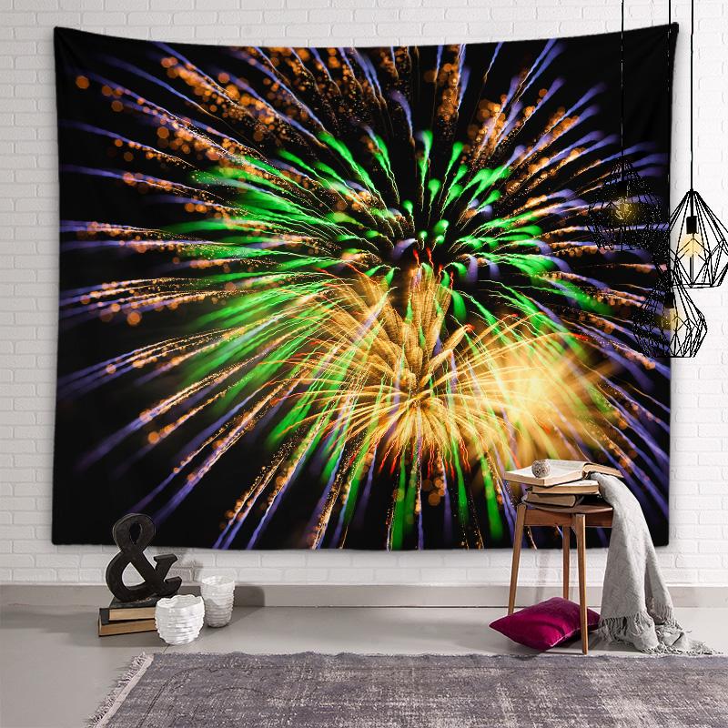 Beautiful Fireworks Tapestry Background Wall Art Tapestry Dormitory Room Beautiful Decoration Living Room Home Decoration