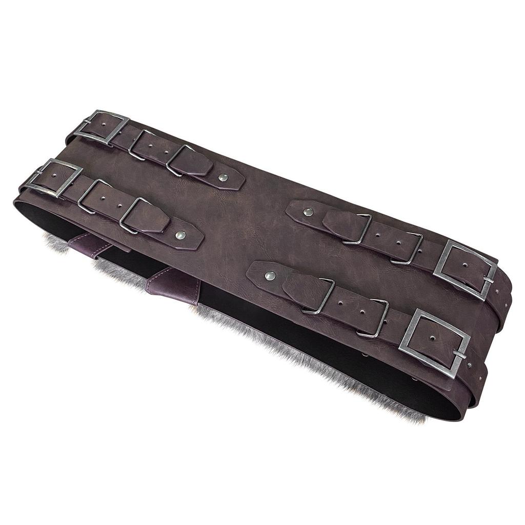 Medieval Nordic Viking Style Raw Edge Wide Belt Vintage Cosplay Props