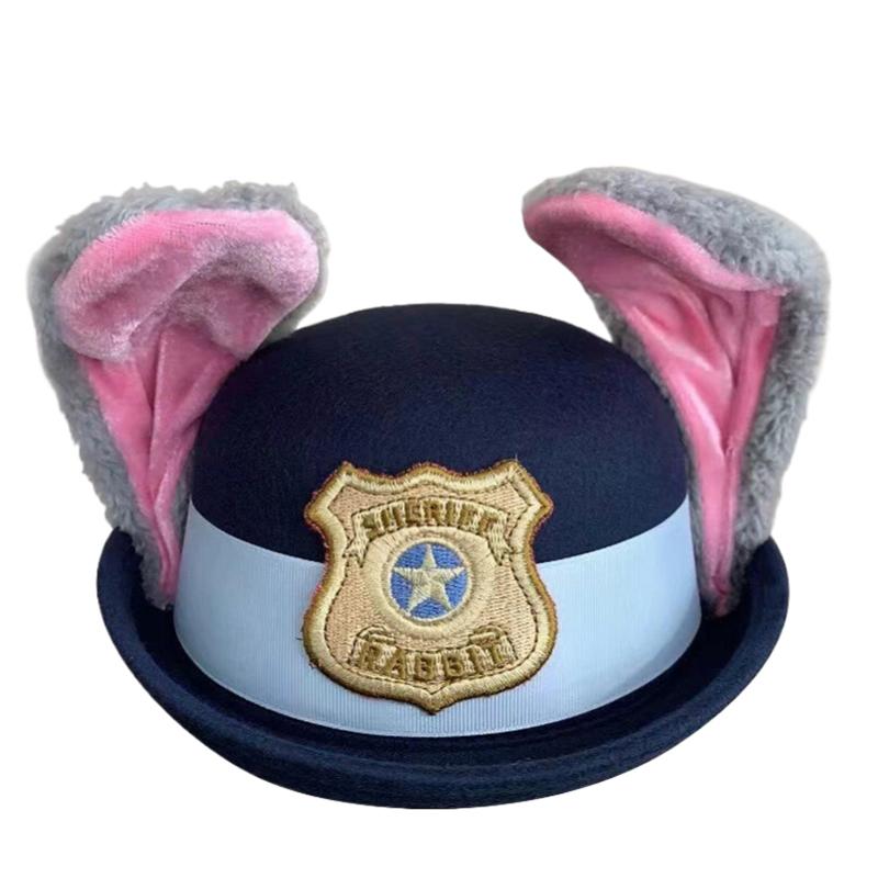 Crazy Animal City Judy Rabbit Hat Children Adult Cosplay Hat Cute Headwear Birthday Gifts