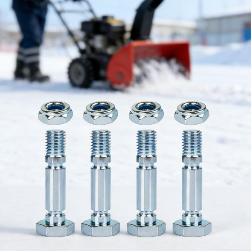 Practical Snow Blower Shear Bolt and Nut Set Model 707555 Metal Construction Replacement Nut Suitable for Winter Use