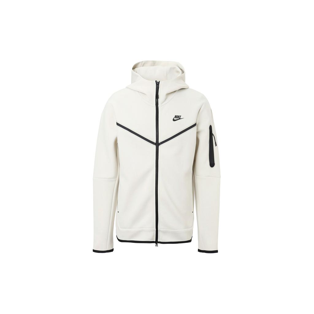 Nike Full Zip Logo Print Hooded Jacket Men Outerwear White CU4490-072