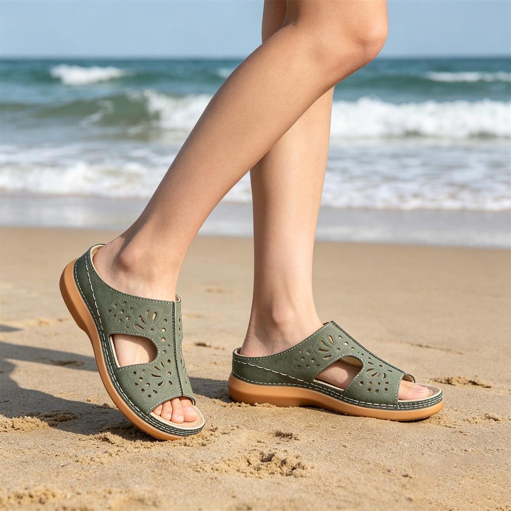 Women's Fashion Plus-Size Casual Hollow-Out - Beach Sandals