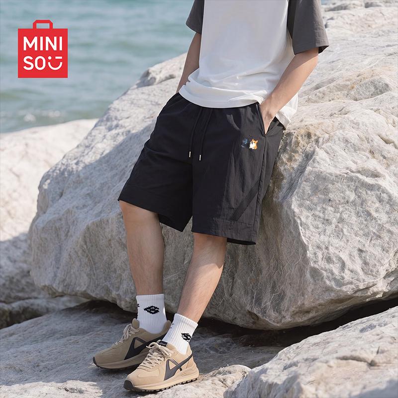 MINISO Men s Summer Casual Straight-Leg Shorts M
