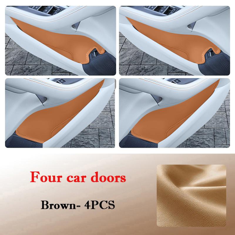 For BYD Song Plus Pro DMi EV Car Door Slot Storage Box Leather Door groove Protective Pad Storage Barrel Interior Accessories