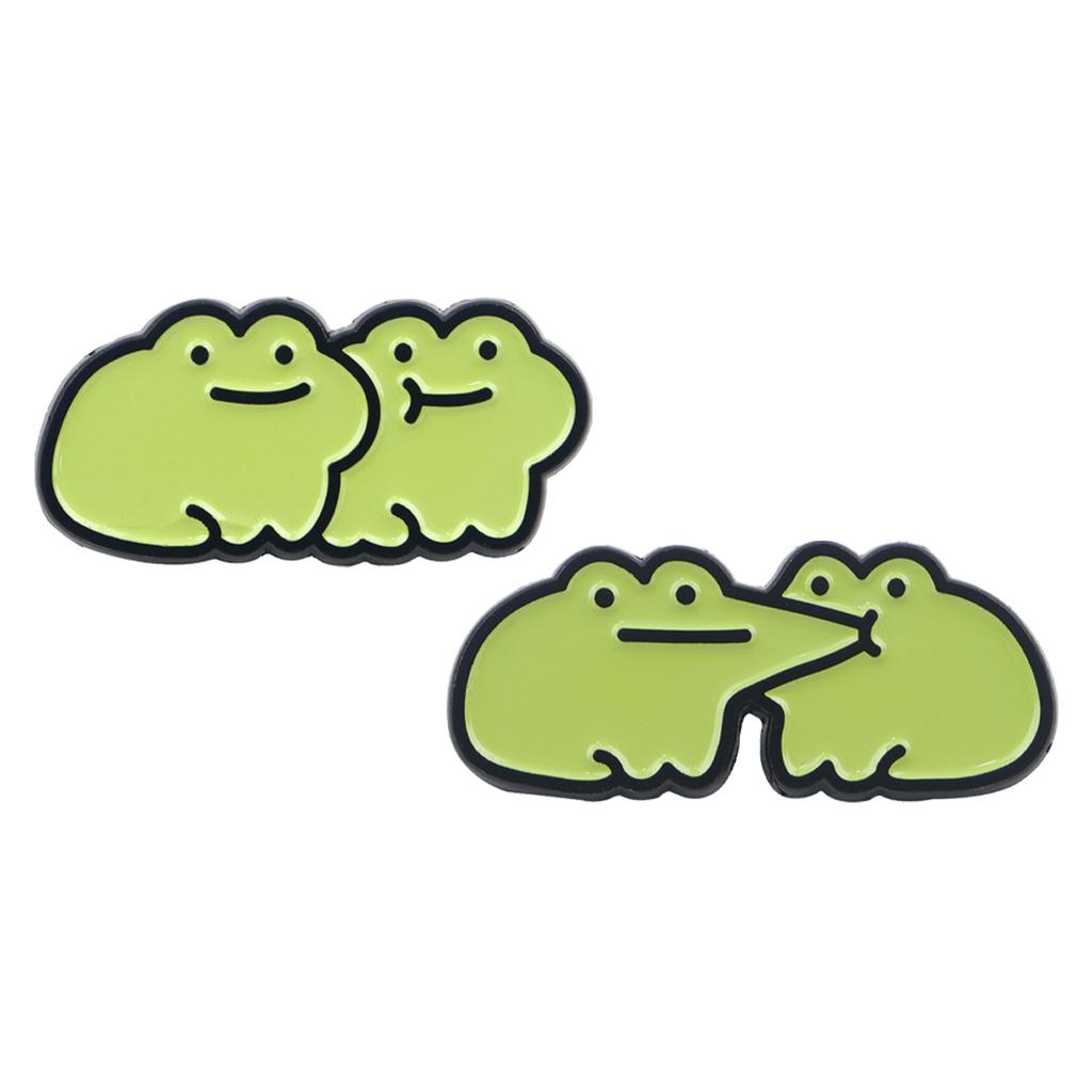 Cute Frogs Enamel Pin Cartoon Animals Pin Badge On Backpack Women's Brooch Lapel Pins Costume Accessories Fashion Jewelry Gifts