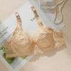 Thin Bras for Big Breasts Sexy French Underwear for Women Thin Gathered Lace Transparent Large Size Breast-collecting Bras Underwire Bra