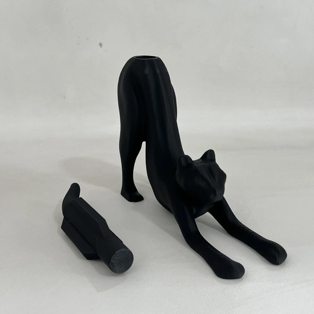 1Pcs Handcrafted Cat Pet Sculpture Cute Cat Desktop Decoration 3d Printed Simulation Ornament For Party Home