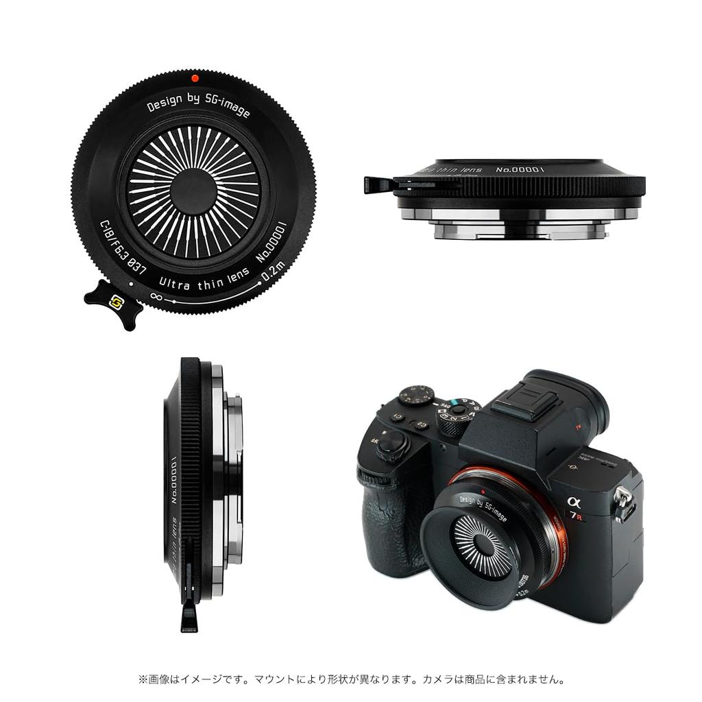 18mm Prime Pancake Black SG-image F6.3 APS-C E-Mount Ultra-Thin Lens, (2-Year Warranty)