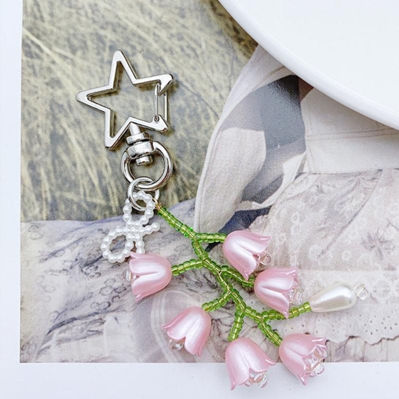 Handmade Beads Keychain Durable Material for Detail Oriented Individuals