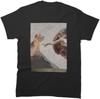 Lustige Katzen-Kreation Parodie Renaissance-Kunst Grafik T-Shirt Unisex 100% Baumwolle Rundhals Kurzarm Freizeit-T-Shirt