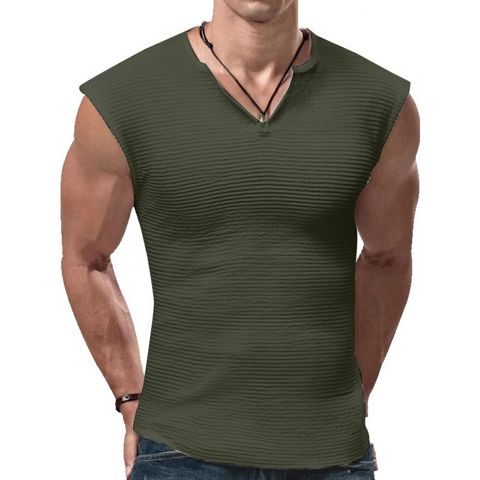 

Мужская майка-топ Heavy Vest Casual без рукавов футболка S чёрный