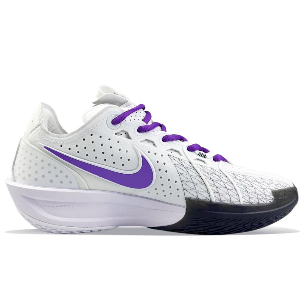 Nike G.T. Cut 3 Slip Resistant Slip Resistant Low top Basketball Shoes Unisex Purple Yellow Asian Version DV2918-102(Team373-)