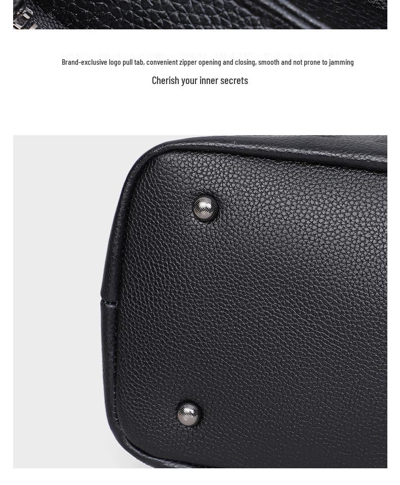 2026 Women's Genuine Leather Tote Bag - Trendy, Large Capacity, Handheld & Shoulder, Fashionable Commute Accessory