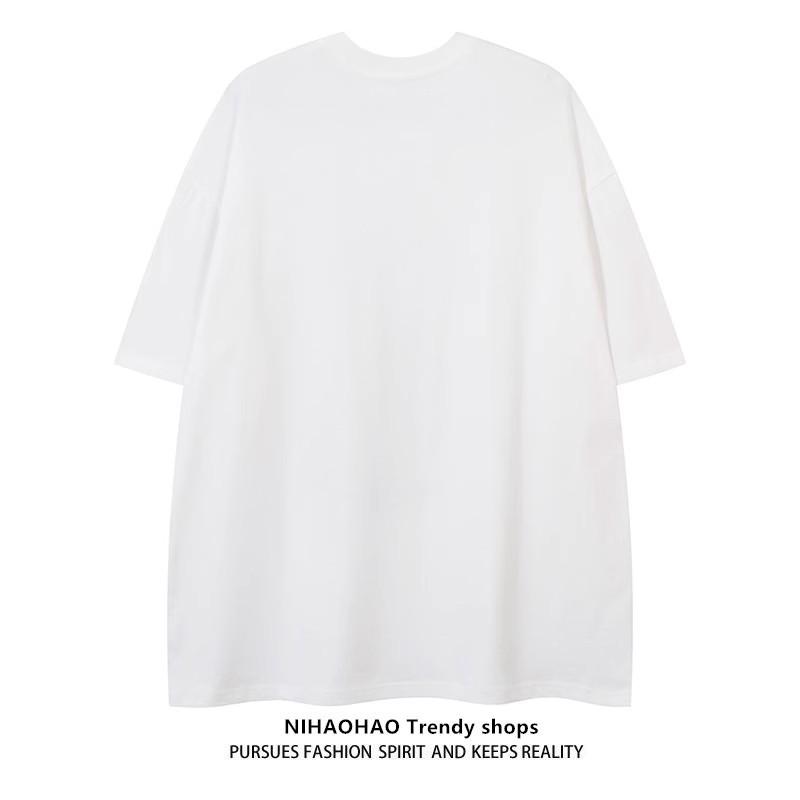 Summer Short Sleeve T-Shirt Men's Crew Neck Top Business Casual Couple Half Sleeve Versatile Loose Trendy Simple Top