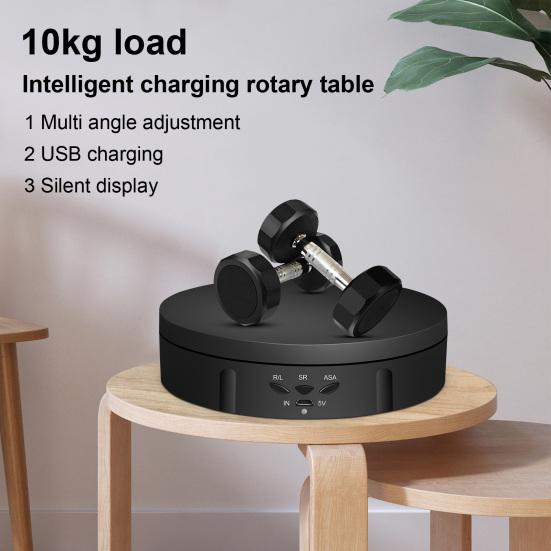 Drehbare Plattenspieler-Fotografie-Display-Ständer 360 Grad Panorama Verstellbar Sanfte Drehung Anti-Rutsch Wiederaufladbar