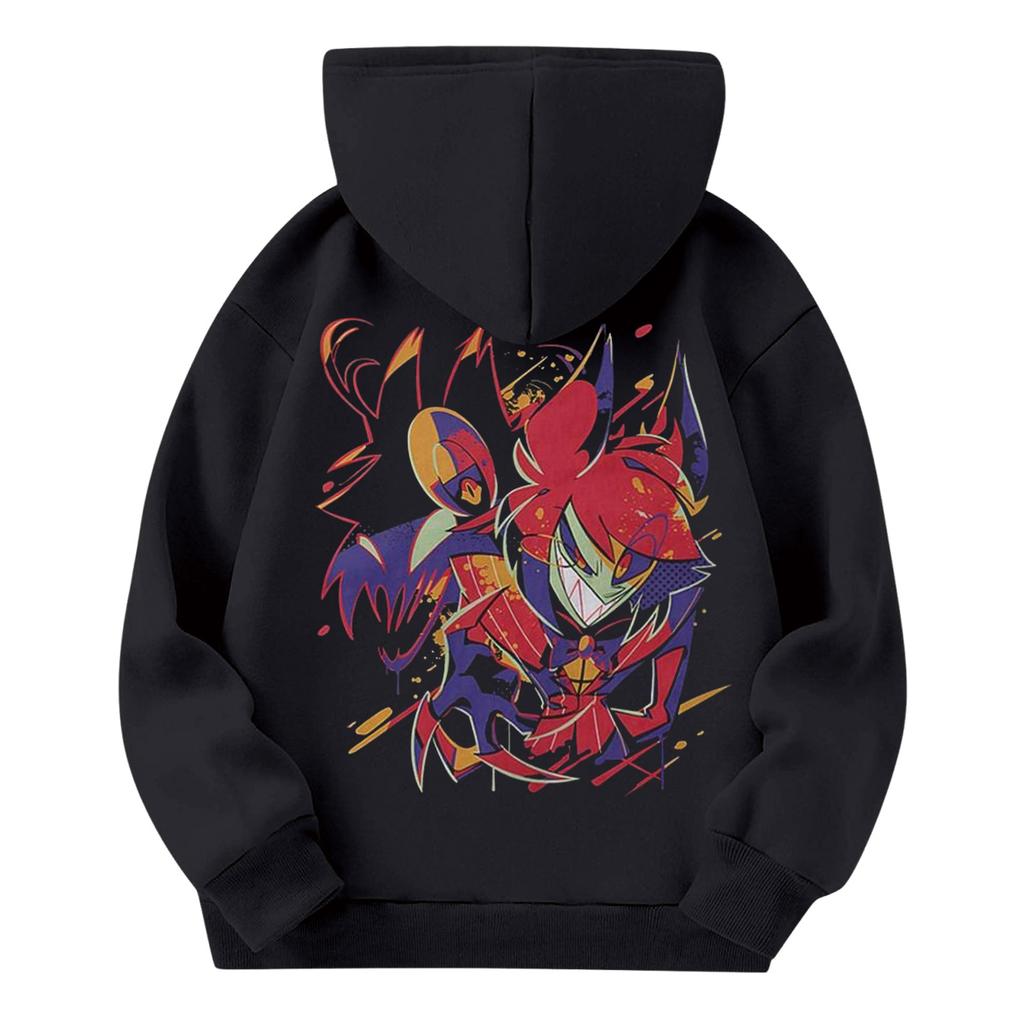 Child Fashion Lightweight Long Sleeve Pullover With Pockets Print Hoodie