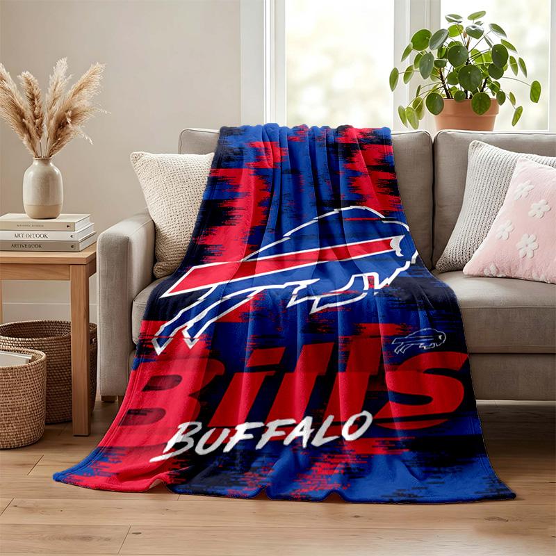 Buffalo Bills blanket Flannel Blanket Soft Cozy Plush Throw for Sofa Bed Lightweight Home Decoration