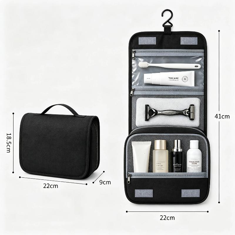Hanging Toiletry Bag Waterproof Wet Dry Separation Large Capacity Portable Shower Storage Bag for Bathroom Camping Trips