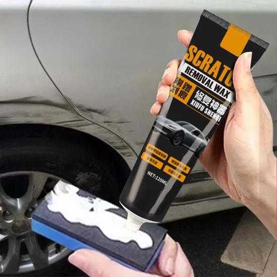 Crème de réparation de rayures de voiture 120 ml Cire de réparation de rayures automobiles Kit de réparation de rayures profondes pour voitures Supprime-rayures de peinture de voiture