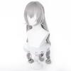 Bronya Cosplay Perücke, Grau, Lang, Hitzebeständig, Perfekt für Schulfeste, Kulturelle Feste, Reiseausstellungen und Fotoshootings, Halloween, und