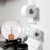 Reusable ABS Bathroom Organizer Roll Paper Rack Kitchen Paper Roll Holder Tissue Holder Storage