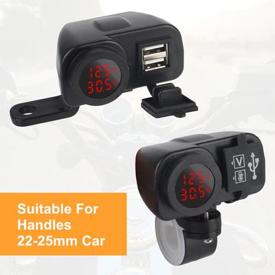 Charger Plug Voltmeter Thermometer Accessories USB Type-C Fast Charging Motorcycle QC3.0 PD Charger Socket Digital Display