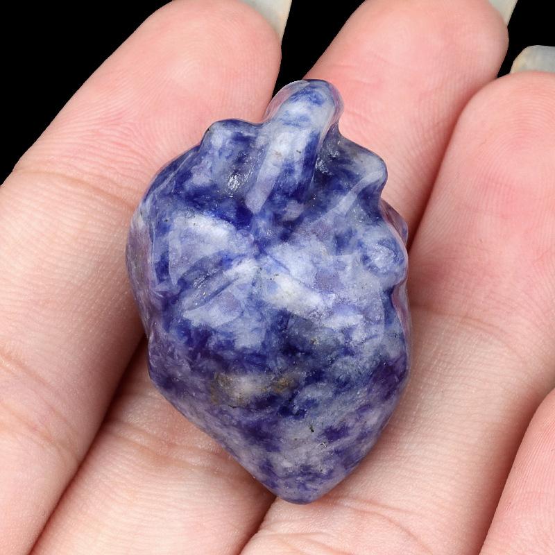 1pc Mini Heart Model Statue Natural Stone Amethyst Opal Tiger Eye Love Christmas Decor