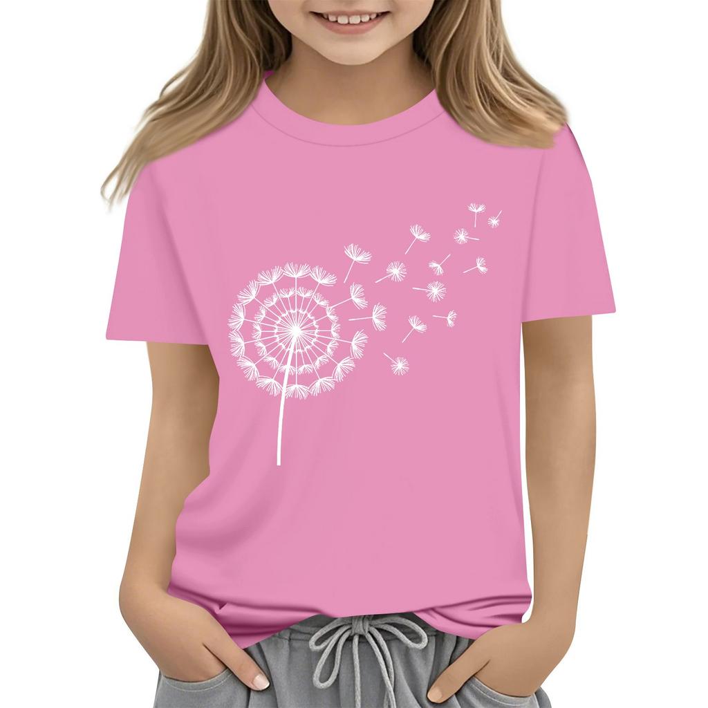 Summer Children's Crew-neck Top Printed Short-sleeved T-shirt Top Base