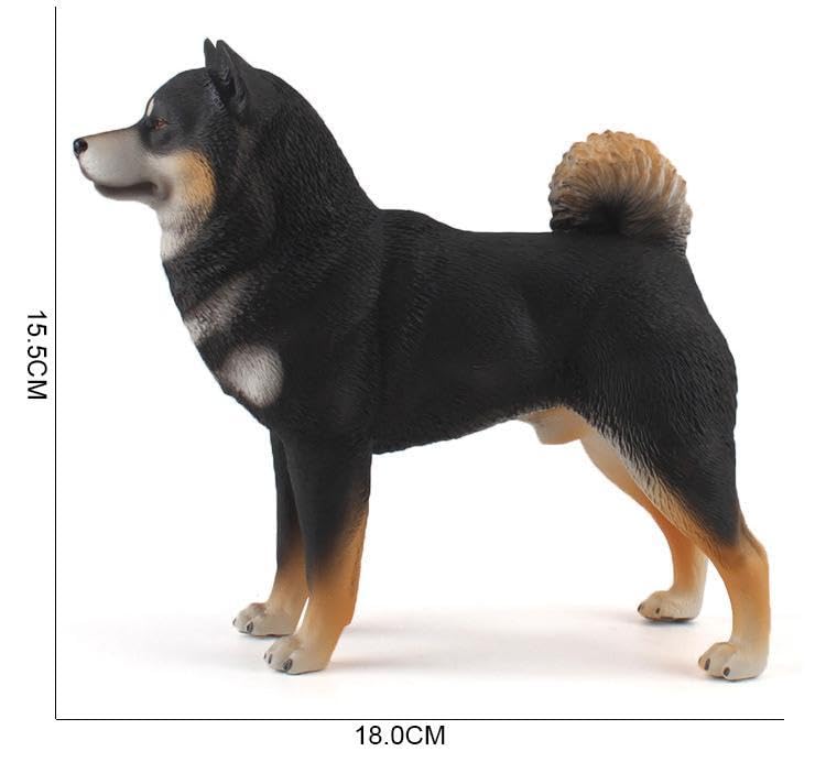 [Nekogamiyama] Black Shiba Inu Dog / 18cm Long, Extra Large Miniature Figurine, Ornament, Model, Interior Decor, Collector's Model