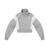 Color Block Retro Sports Stand Collar Zip Jacket Women Jackets Gray NJ5JQ30L