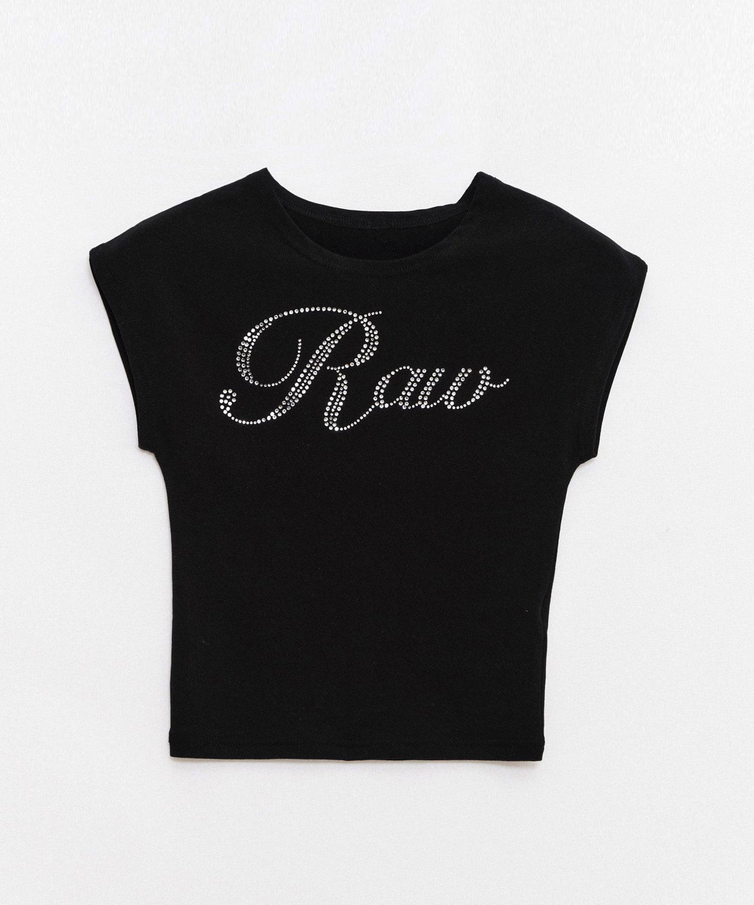 Romantics Cubic Logo Crop T-Shirt Black Black/S