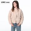 Jinyujie Women's Ruffle Collar Lightweight 90% Duck Down Short Jacket