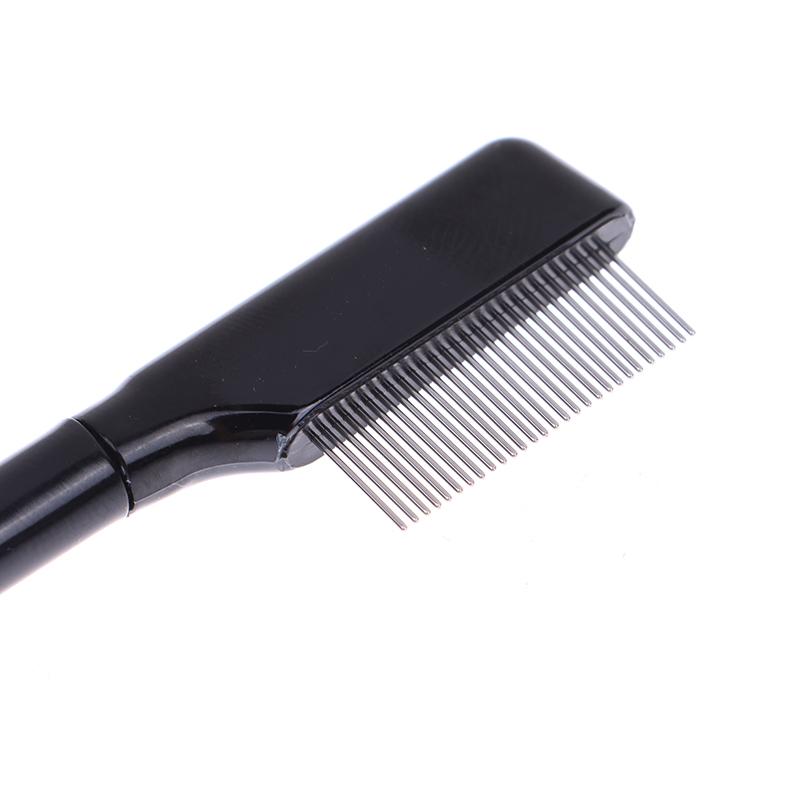 1 szt. Metalowa szczotka grzebieniowa do rzęs, brwi, makijaż, narzędzie do przedłużania rzęs