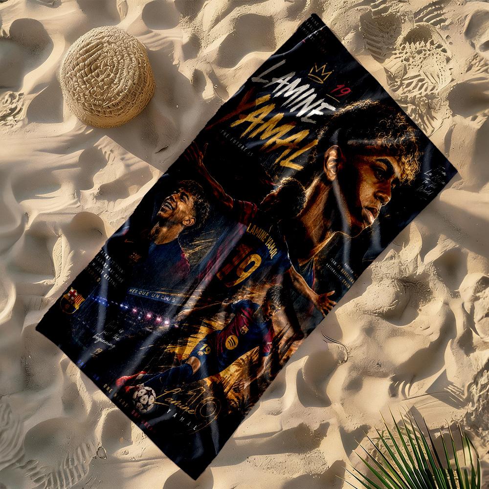 Yamal Spain's Soccer Star Celebration Beach Towel Super Soft & Absorbent Comfortable Lightweight Perfect for Traveling Yoga Camping and Swimmin