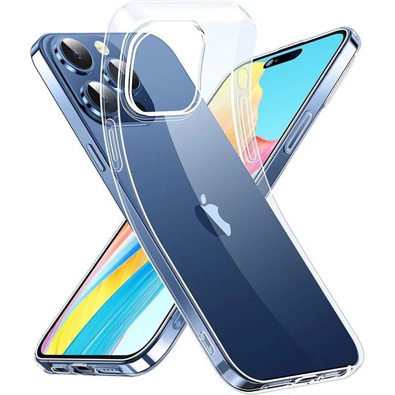 

Кристально чистый мягкий чехол для iPhone 15 14 13 12 11 Pro Max, ультратонкий силиконовый чехол для iPhone 15 14 Plus 12 13, мини прозрачный