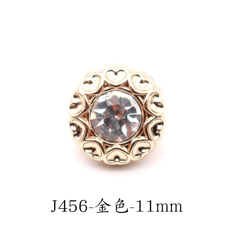 Hochwertige Metallknöpfe, Hochwertige Hemdknöpfe, Kragenknöpfe, Wollstrickjacke, Goldene Glas-Diamantknöpfe