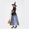 Halloween Masquerade Party Party Lace Mesh Blue Black Dress Witch Costume
