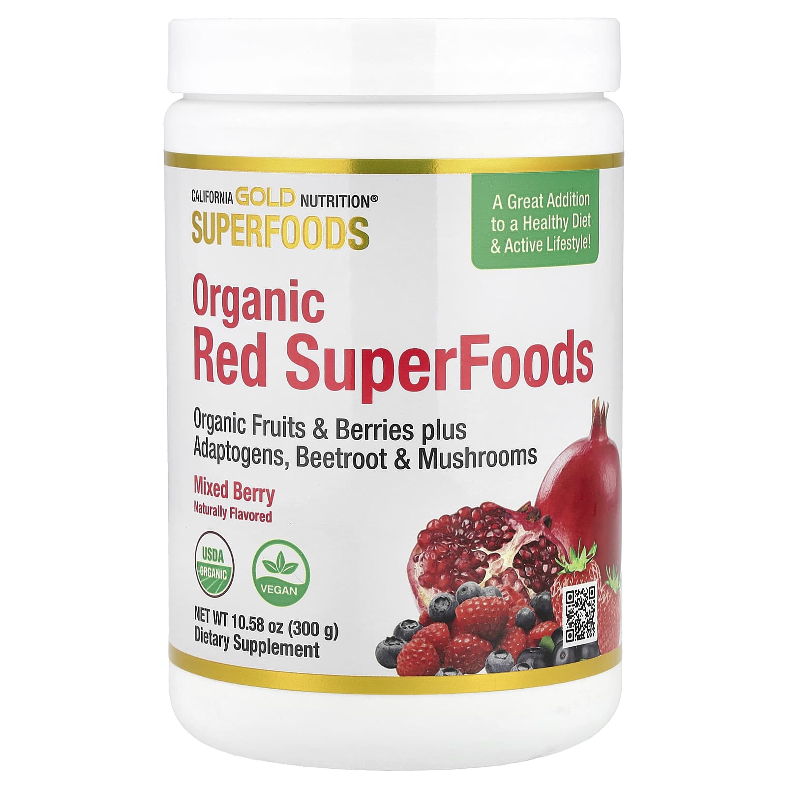 

Superfood, Organic Red Superfood, Organic Acai, Organic Blueberry, Organic Cranberry and Organic Pomegranate Powder,300G (10.58Oz)